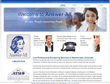 Tablet Screenshot of answerall.com